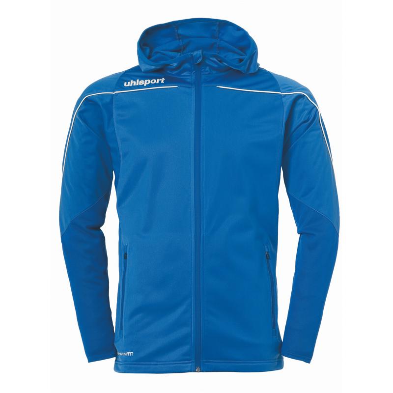 BLUZA DRESOWA Z KAPTUREM STREAM 22 UHLSPORT - lazurowy niebieski/biały