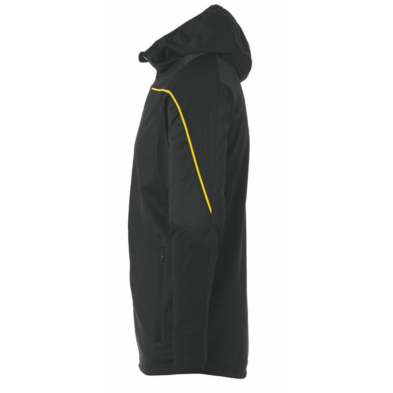 BLUZA DRESOWA Z KAPTUREM STREAM 22 UHLSPORT - czarny/jasny żółty