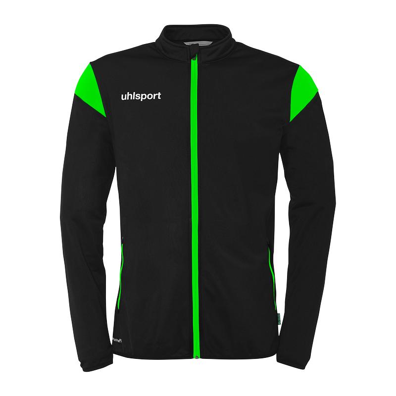 BLUZA ZAPINANA CLASSIC SQUAD 27 UHLSPORT - czarny/neonowy zielony