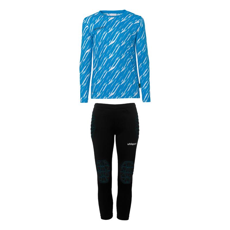 KOMPLET BRAMKARSKI PROGRESSIVE JUNIOR UHLSPORT - niebieski/biały
