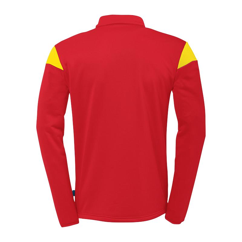 BLUZA ZAPINANA POD SZYJĄ SQUAD 27 UHLSPORT - czerwony/jasny żółty