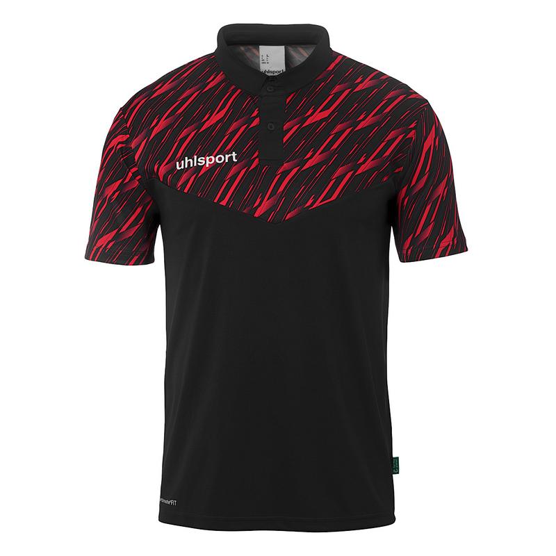 KOSZULKA POLO PROGRESSIVE 28 UHLSPORT - czarny/czerwony