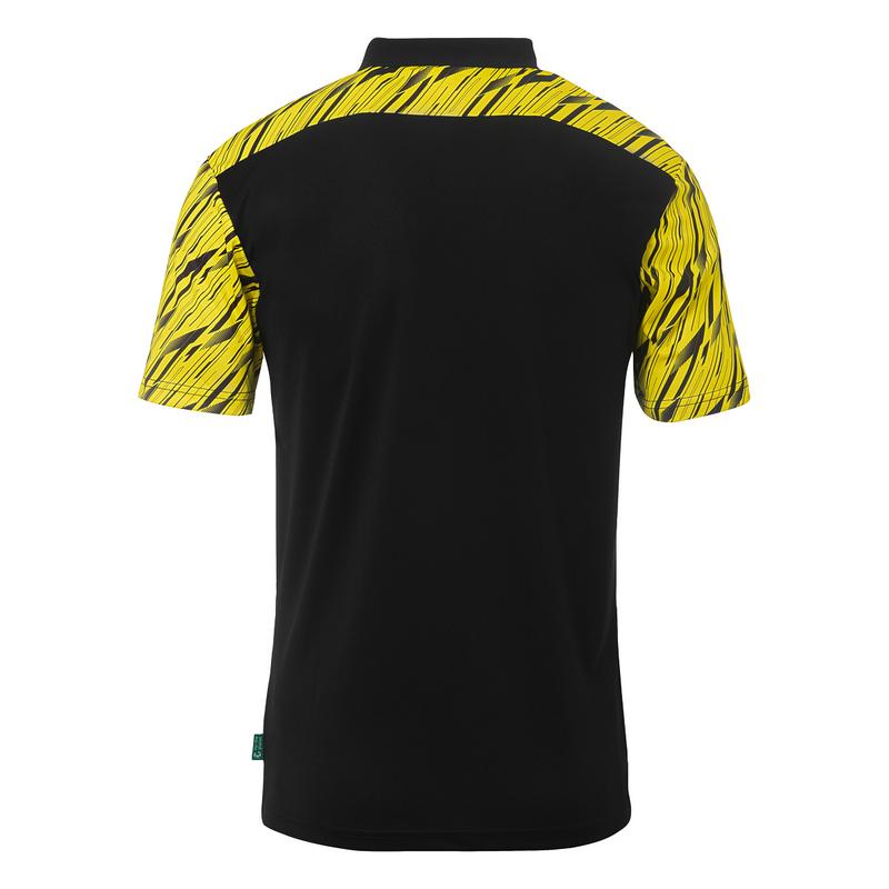 KOSZULKA POLO PROGRESSIVE 28 UHLSPORT - czarny/jasny żółty