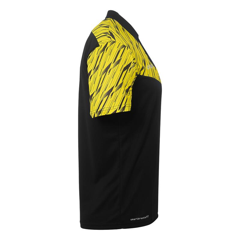 KOSZULKA POLO PROGRESSIVE 28 UHLSPORT - czarny/jasny żółty
