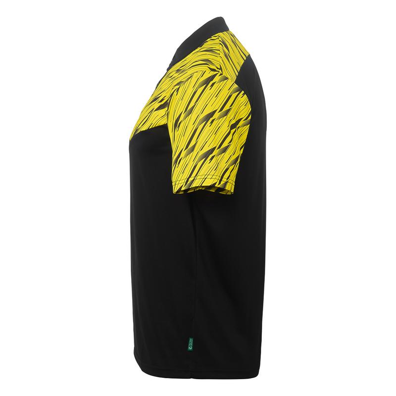 KOSZULKA POLO PROGRESSIVE 28 UHLSPORT - czarny/jasny żółty