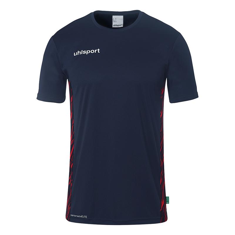 KOSZULKA POLY PROGRESSIVE 28 UHLSPORT - granatowy/czerwony