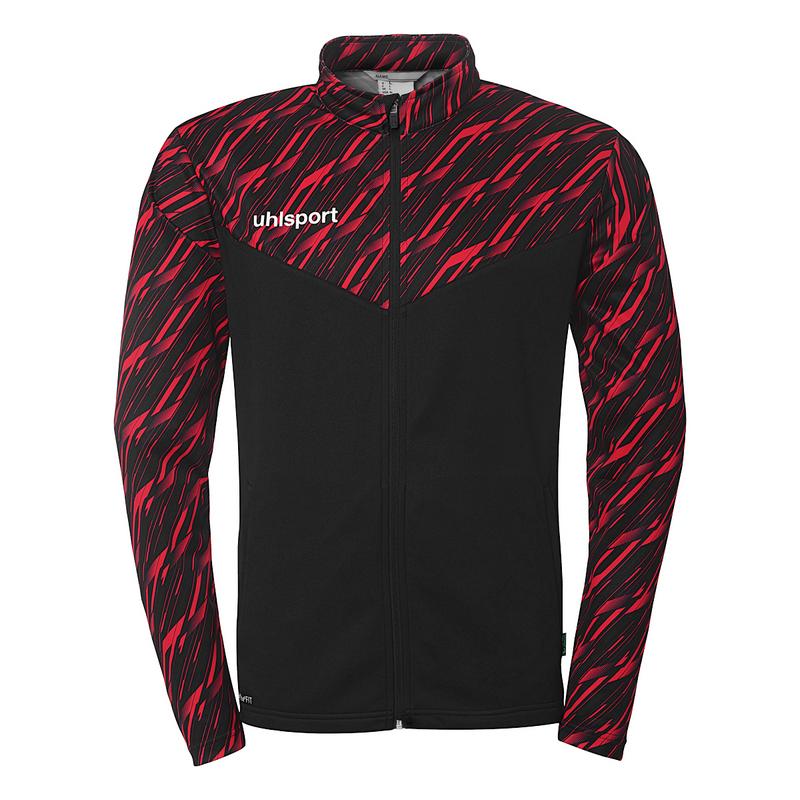 BLUZA ZAPINANA POLY PROGRESSIVE 28 UHLSPORT - czarny/czerwony