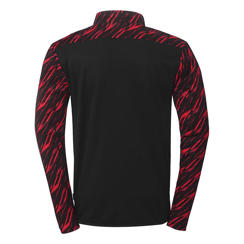 BLUZA ZAPINANA POLY PROGRESSIVE 28 UHLSPORT - czarny/czerwony