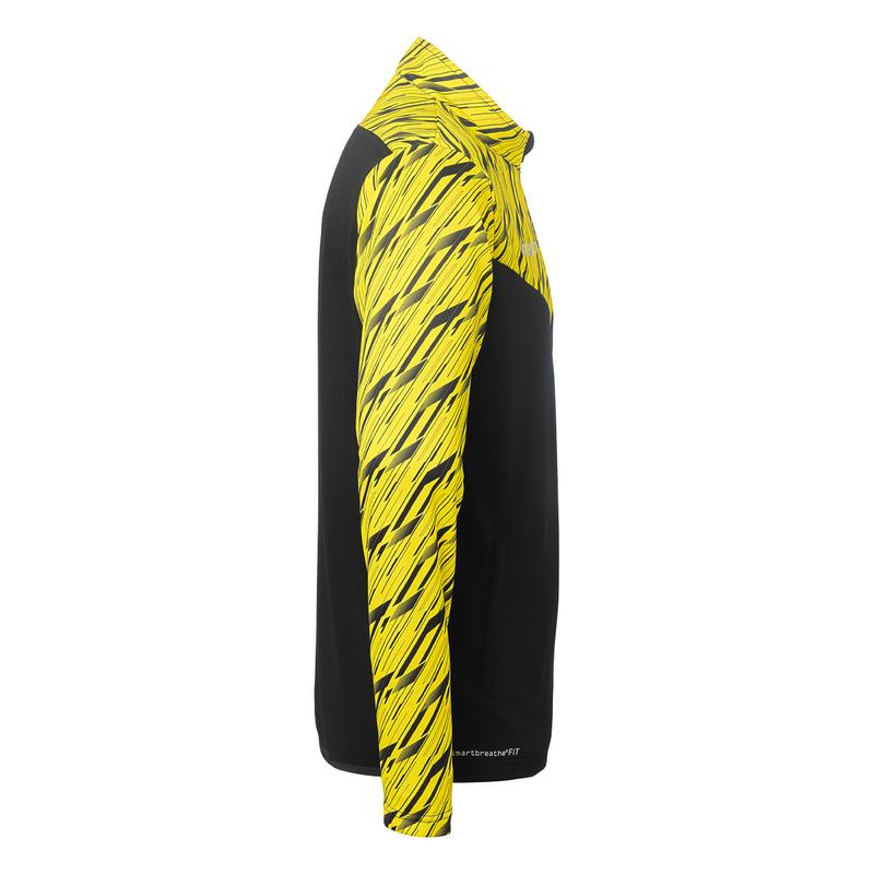BLUZA ZAPINANA POLY PROGRESSIVE 28 UHLSPORT - czarny/jasny żółty