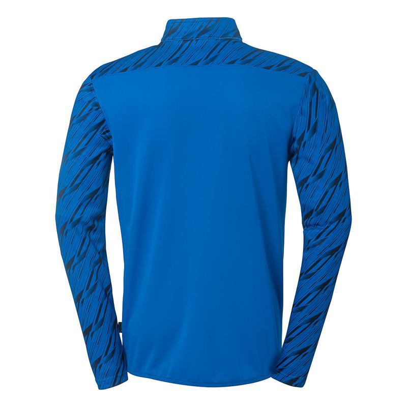 BLUZA ZAPINANA POLY PROGRESSIVE 28 UHLSPORT - lazurowy niebieski