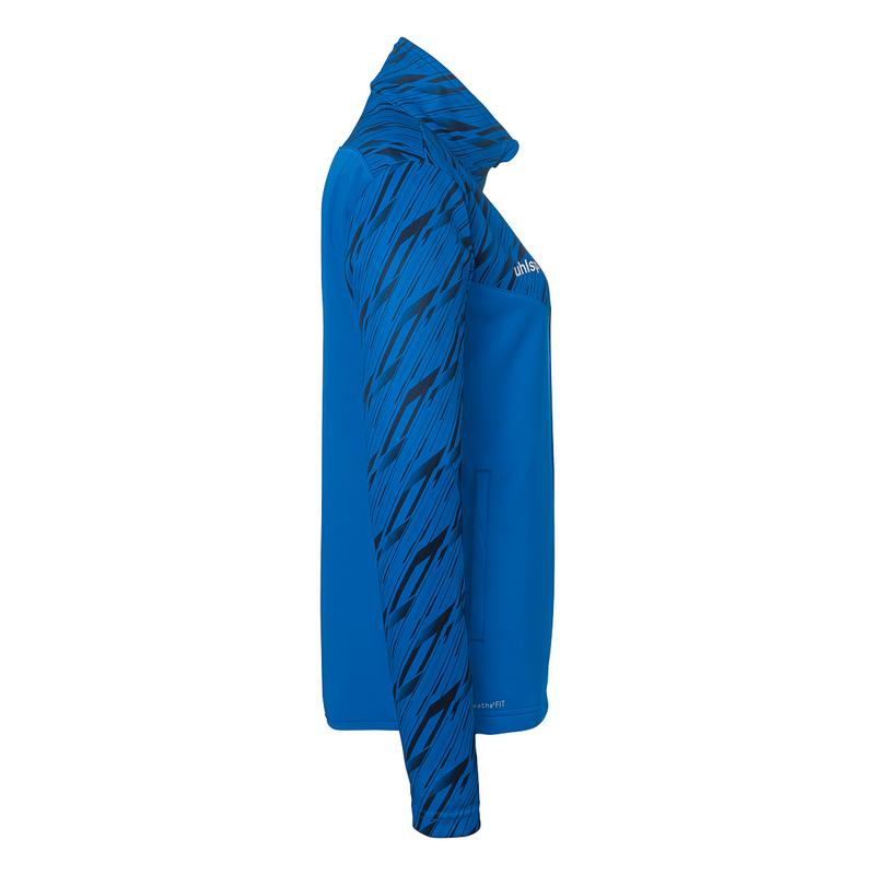 BLUZA ZAPINANA POLY PROGRESSIVE 28 WOMEN UHLSPORT - lazurowy niebieski