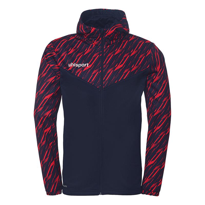 BLUZA ZAPINANA Z KAPTUREM PROGRESSIVE 28 UHLSPORT - granatowy/czerwony