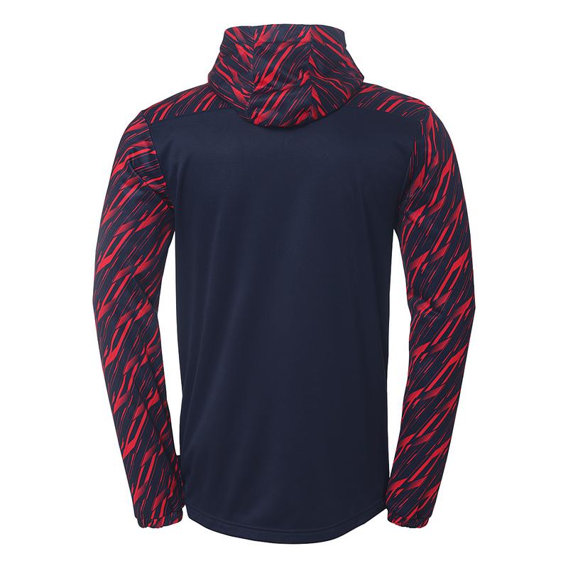 BLUZA ZAPINANA Z KAPTUREM PROGRESSIVE 28 UHLSPORT - granatowy/czerwony