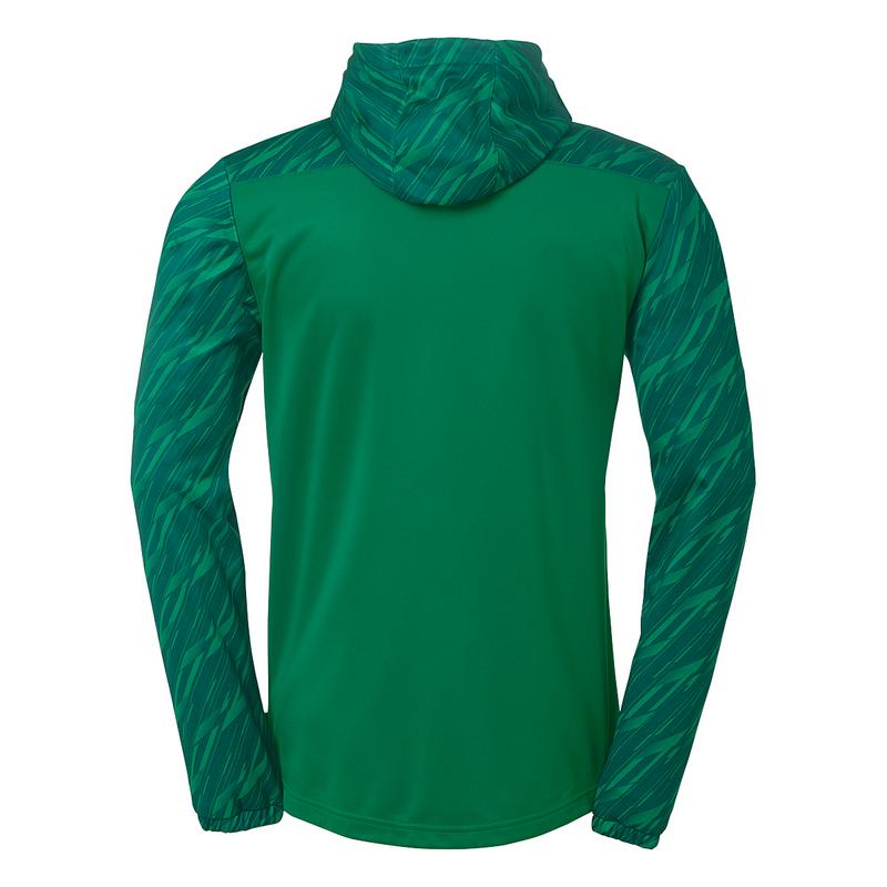 BLUZA ZAPINANA Z KAPTUREM PROGRESSIVE 28 UHLSPORT - ciemny zielony