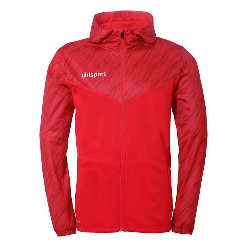 BLUZA ZAPINANA Z KAPTUREM PROGRESSIVE 28 UHLSPORT - czerwony