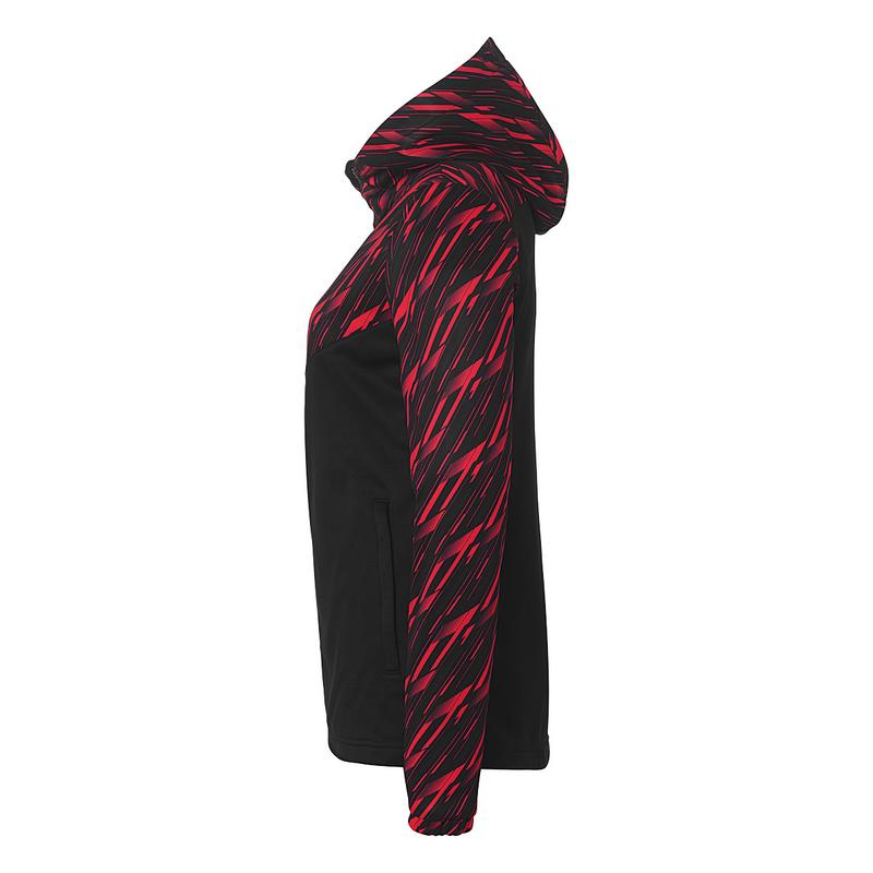 BLUZA ZAPINANA Z KAPTUREM PROGRESSIVE 28 WOMEN UHLSPORT - czarny/czerwony
