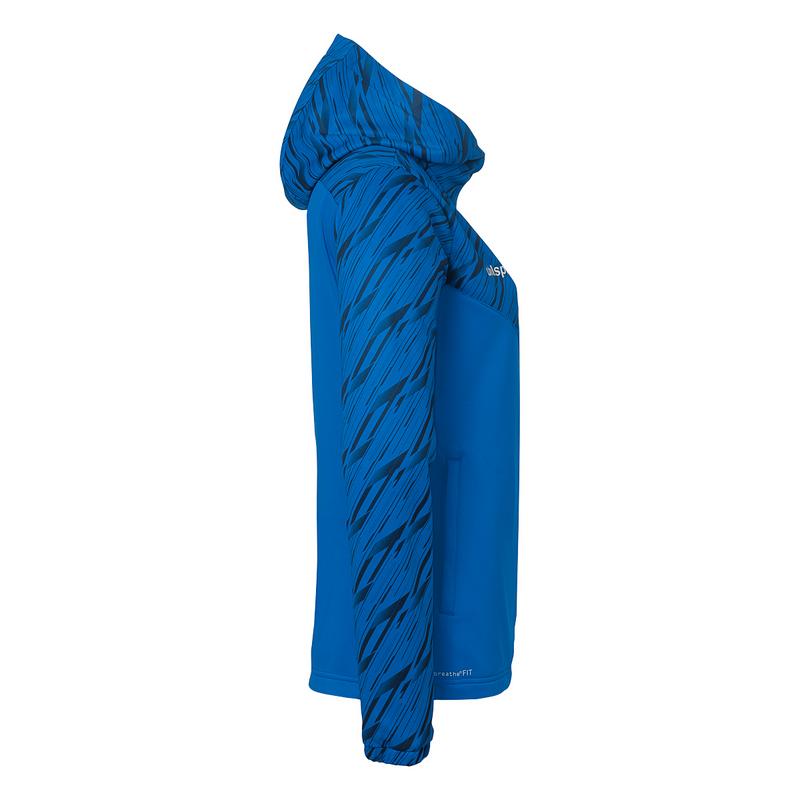 BLUZA ZAPINANA Z KAPTUREM PROGRESSIVE 28 WOMEN UHLSPORT - lazurowy niebieski