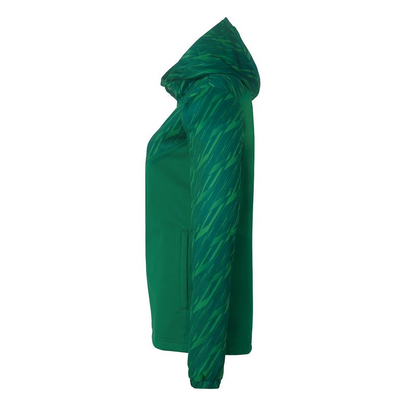 BLUZA ZAPINANA Z KAPTUREM PROGRESSIVE 28 WOMEN UHLSPORT - ciemny zielony