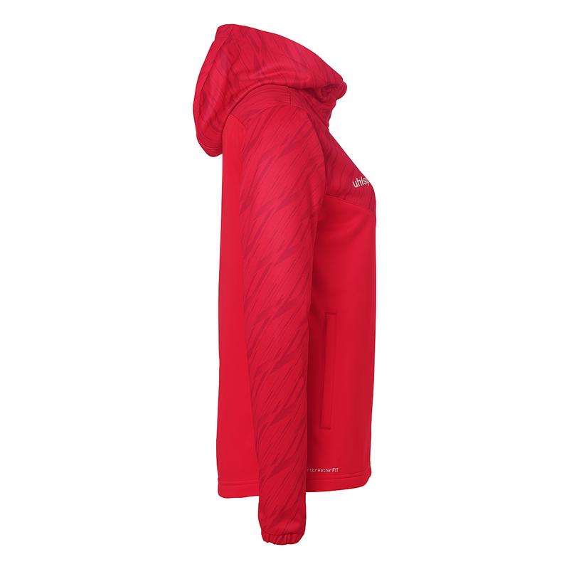 BLUZA ZAPINANA Z KAPTUREM PROGRESSIVE 28 WOMEN UHLSPORT - czerwony