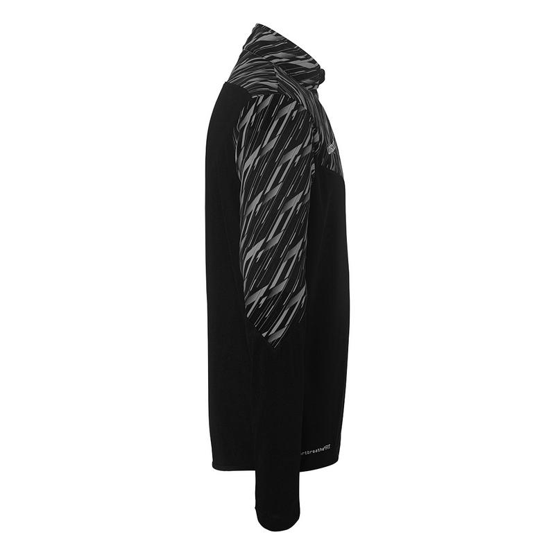 BLUZA ZAPINANA Z POD SZYJĄ PROGRESSIVE 28 UHLSPORT - czarny