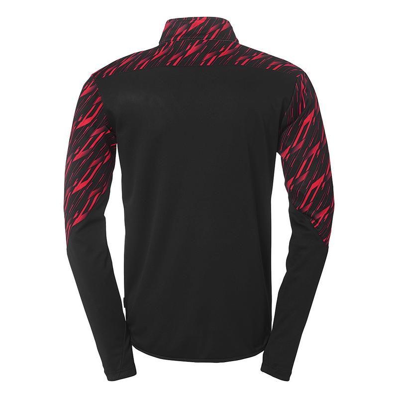 BLUZA ZAPINANA Z POD SZYJĄ PROGRESSIVE 28 UHLSPORT - czarny/czerwony