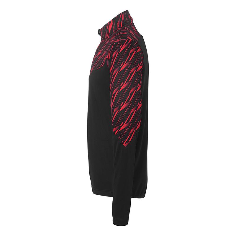BLUZA ZAPINANA Z POD SZYJĄ PROGRESSIVE 28 UHLSPORT - czarny/czerwony