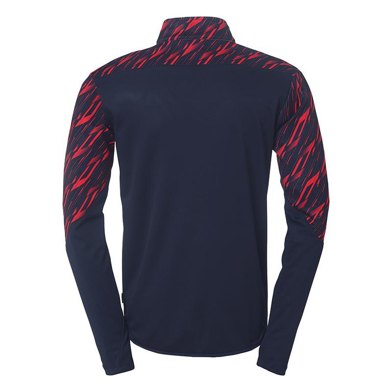 BLUZA ZAPINANA Z POD SZYJĄ PROGRESSIVE 28 UHLSPORT - granatowy/czerwony