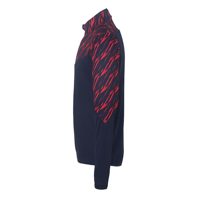 BLUZA ZAPINANA Z POD SZYJĄ PROGRESSIVE 28 UHLSPORT - granatowy/czerwony