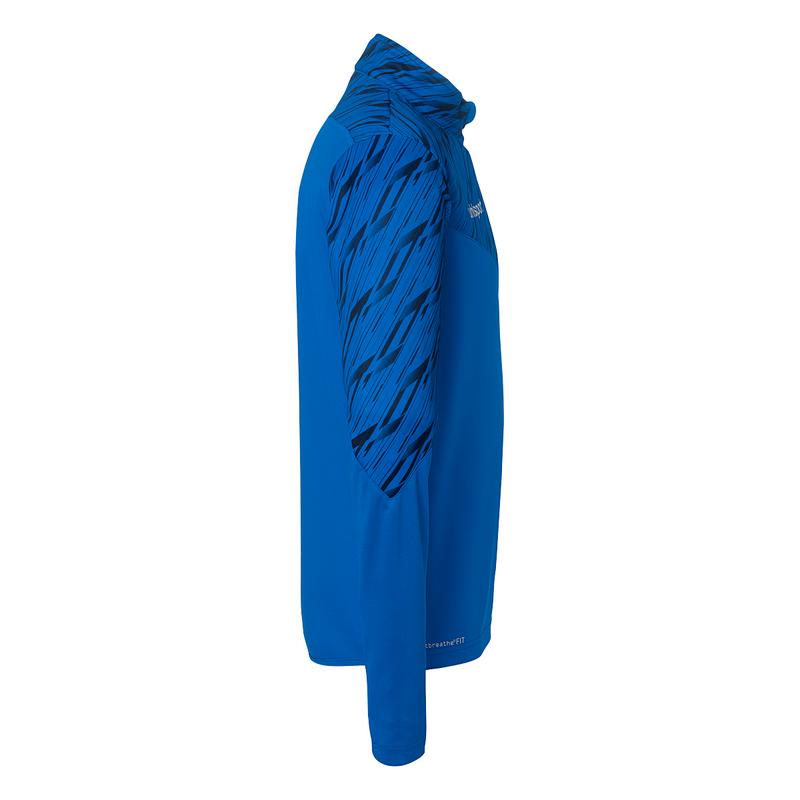 BLUZA ZAPINANA Z POD SZYJĄ PROGRESSIVE 28 UHLSPORT - lazurowy niebieski