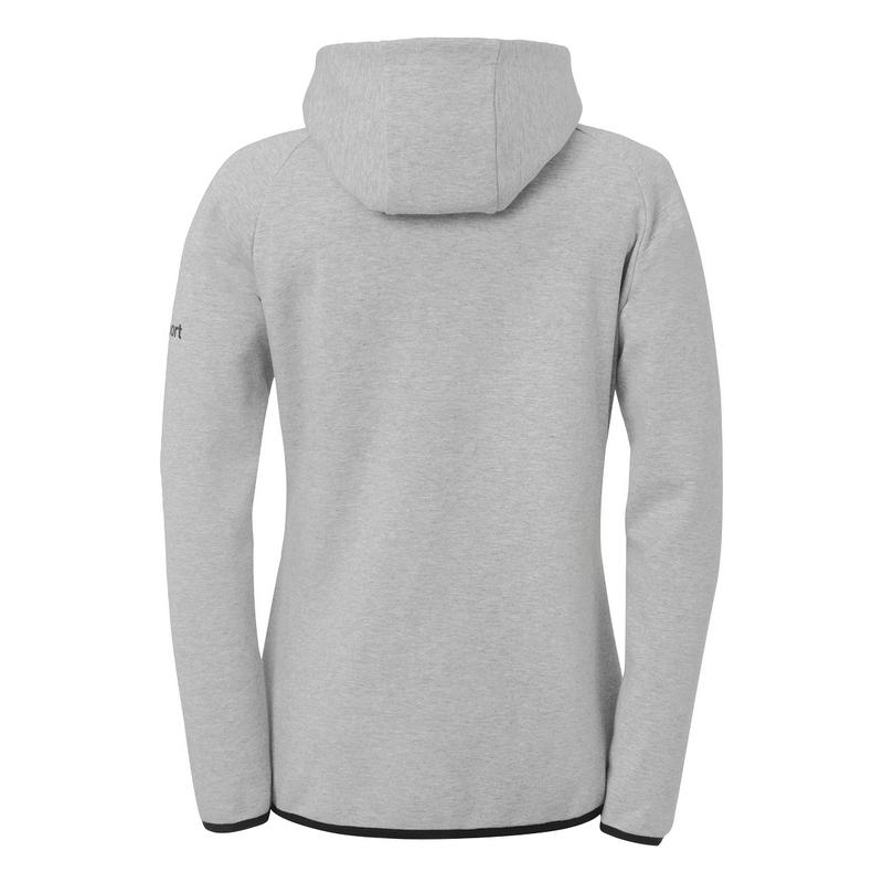 BLUZA ZAPINANA Z KAPTUREM ID WOMEN UHLSPORT - ciemny szary