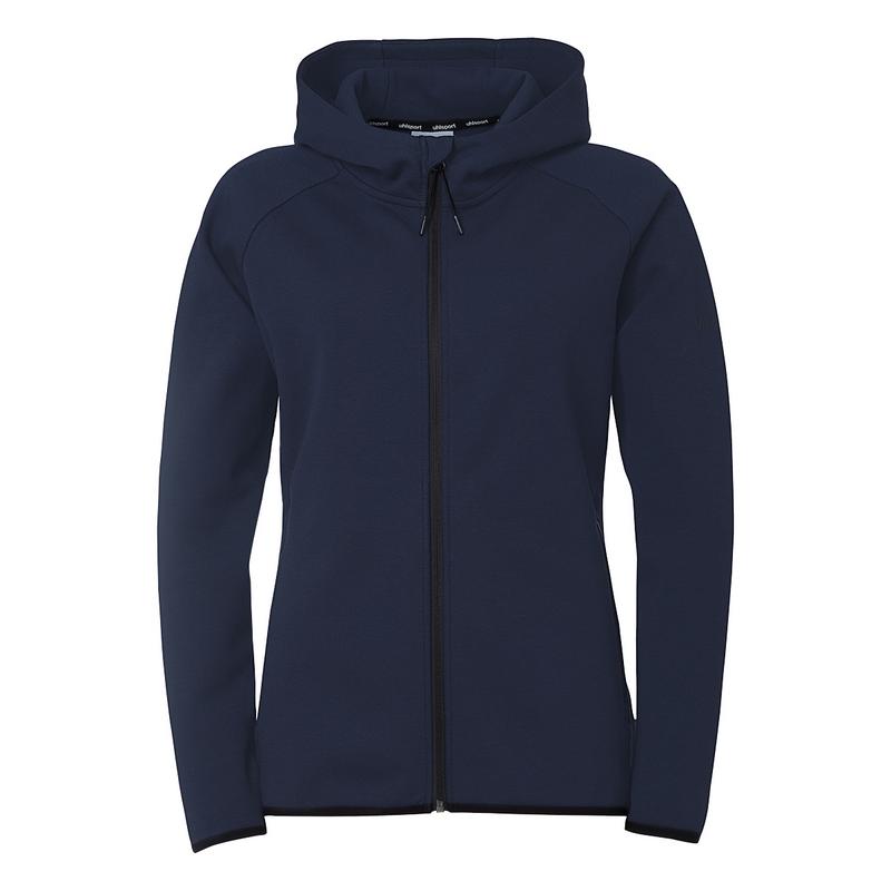 BLUZA ZAPINANA Z KAPTUREM ID WOMEN UHLSPORT - granatowy