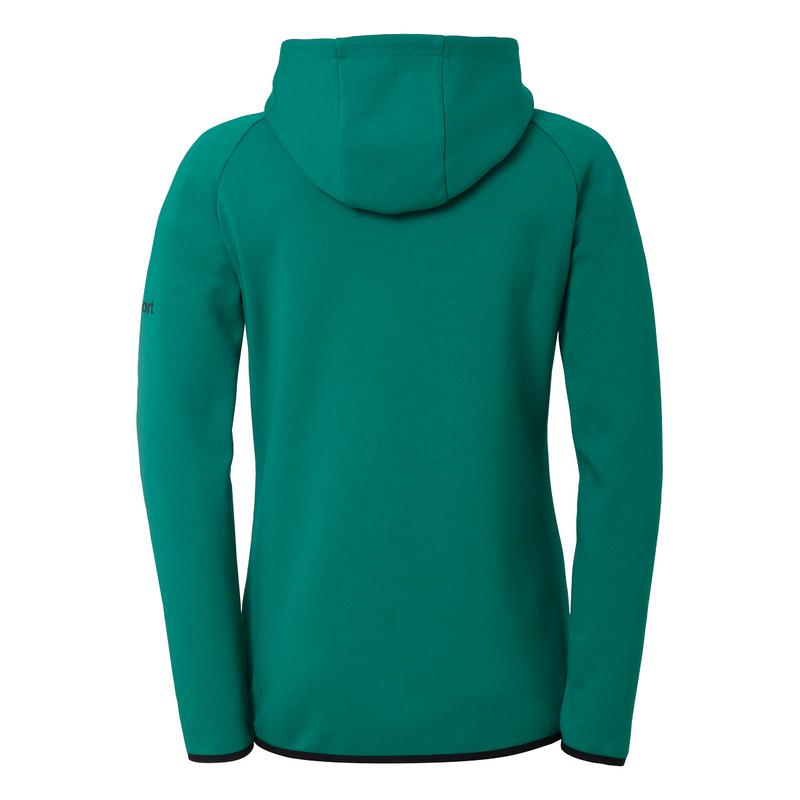 BLUZA ZAPINANA Z KAPTUREM ID WOMEN UHLSPORT - ciemny zielony
