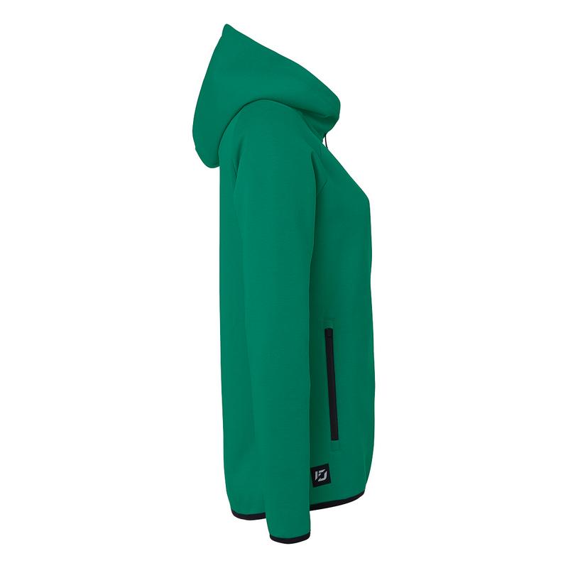 BLUZA ZAPINANA Z KAPTUREM ID WOMEN UHLSPORT - ciemny zielony