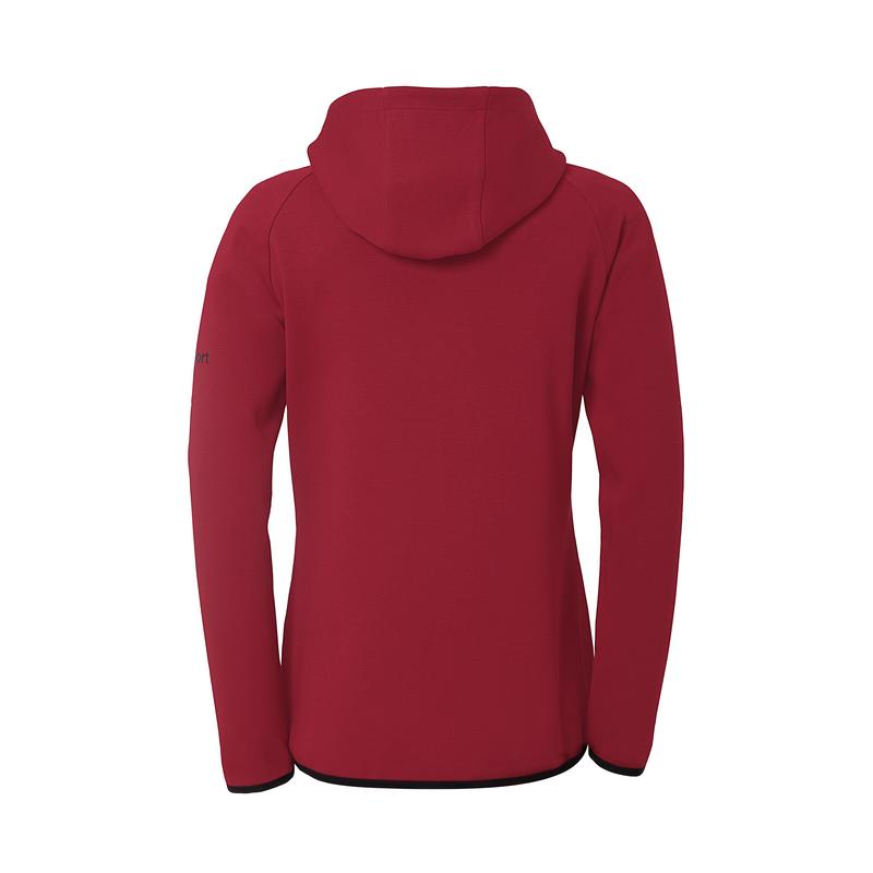 BLUZA ZAPINANA Z KAPTUREM ID WOMEN UHLSPORT - bordo