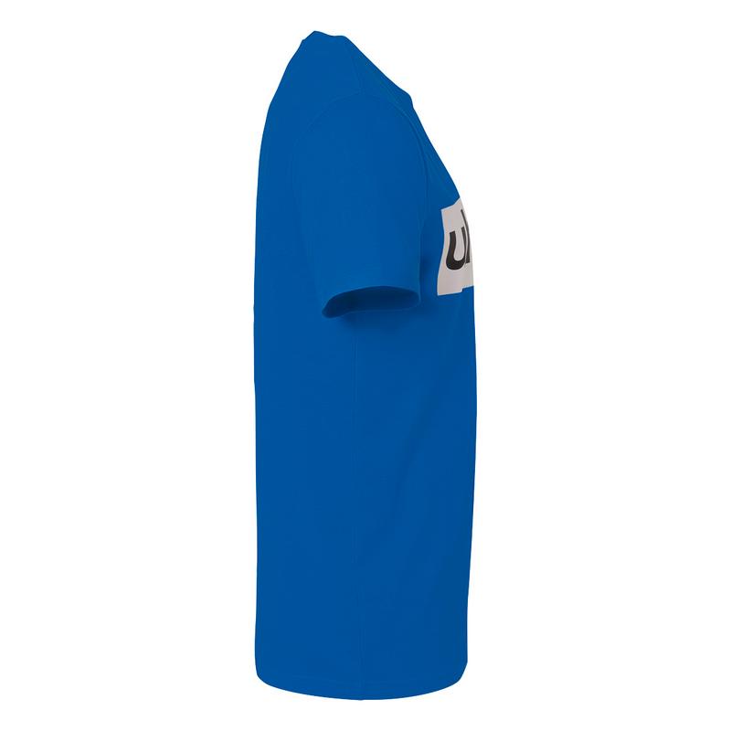 KOSZULKA ESSENTIAL PROMO UHLSPORT - lazurowy niebieski