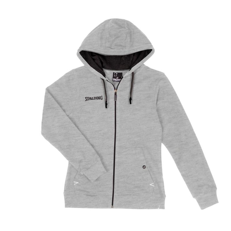BLUZA ZAPINANA Z KAPTUREM FLOW WOMEN SPALDING - szary (1)