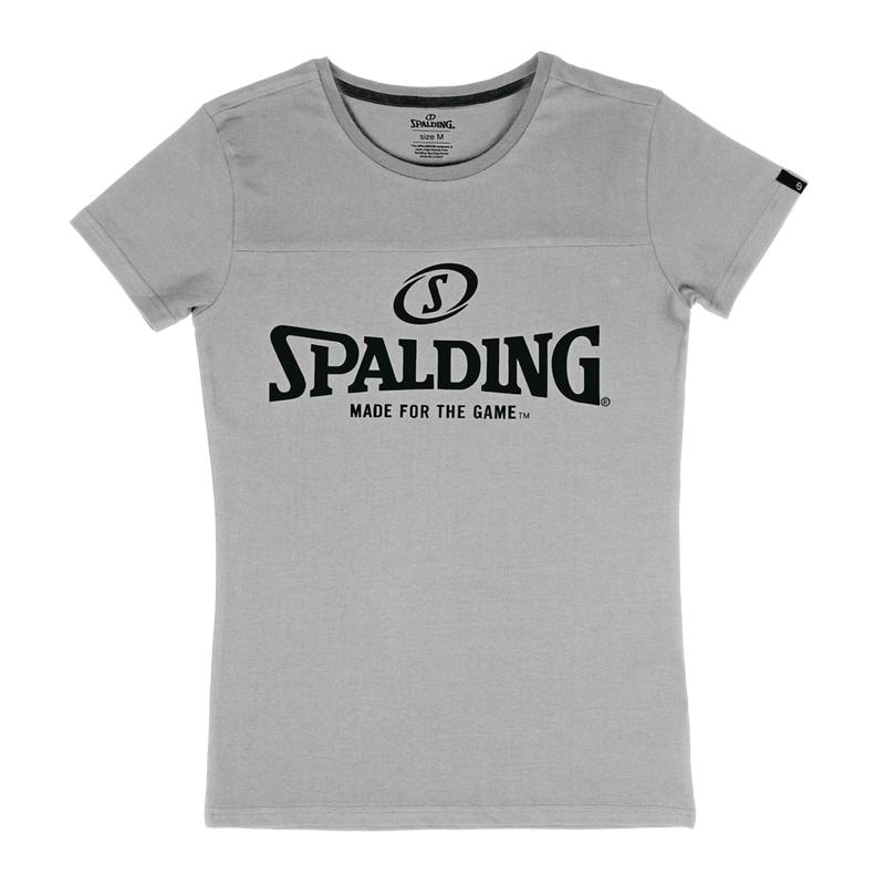 KOSZULKA ESSENTIAL LOGO WOMEN SPALDING - szary (1)