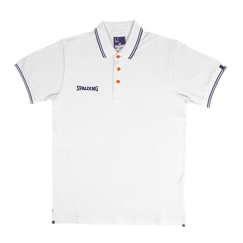 KOSZULKA ESSENTIAL POLO SPALDING - biały/granatowy (1)