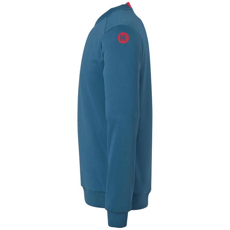 BLUZA TRENINGOWA PLAYER KEMPA - zimny szary/neonowy czerwony (3)