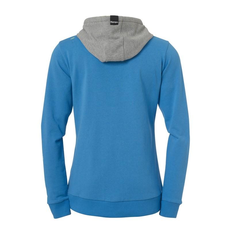 BLUZA ZAPINANA Z KAPTUREM CORE 2.0 WOMEN KEMPA - niebieski/szary (2)