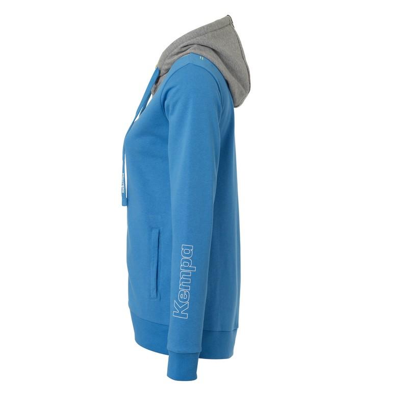BLUZA ZAPINANA Z KAPTUREM CORE 2.0 WOMEN KEMPA - niebieski/szary (4)