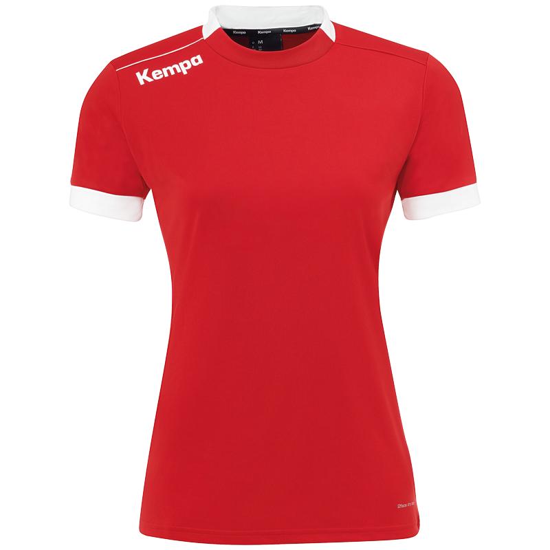 KOSZULKA MECZOWA PLAYER WOMEN KEMPA - czerwony/biały (1)