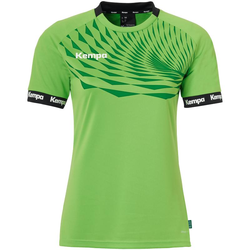KOSZULKA MECZOWA WAVE 26 WOMEN KEMPA - soczysta zieleń/ciemny zielony (1)