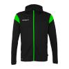 BLUZA ZAPINANA Z KAPTUREM SQUAD 27 UHLSPORT  czarny/zielony