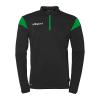 BLUZA ZAPINANA POD SZYJĄ SQUAD 27 UHLSPORT  czarny/neonowy zielony