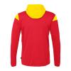 BLUZA ZAPINANA Z KAPTUREM SQUAD 27 UHLSPORT - czerwony/jasny żółty