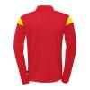 BLUZA ZAPINANA POD SZYJĄ SQUAD 27 UHLSPORT - czerwony/jasny żółty