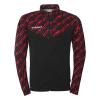 BLUZA ZAPINANA POLY PROGRESSIVE 28 UHLSPORT  czarny/czerwony