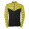 BLUZA ZAPINANA POLY PROGRESSIVE 28 UHLSPORT  czarny/jasny żółty