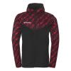BLUZA ZAPINANA Z KAPTUREM PROGRESSIVE 28 UHLSPORT  czarny/czerwony